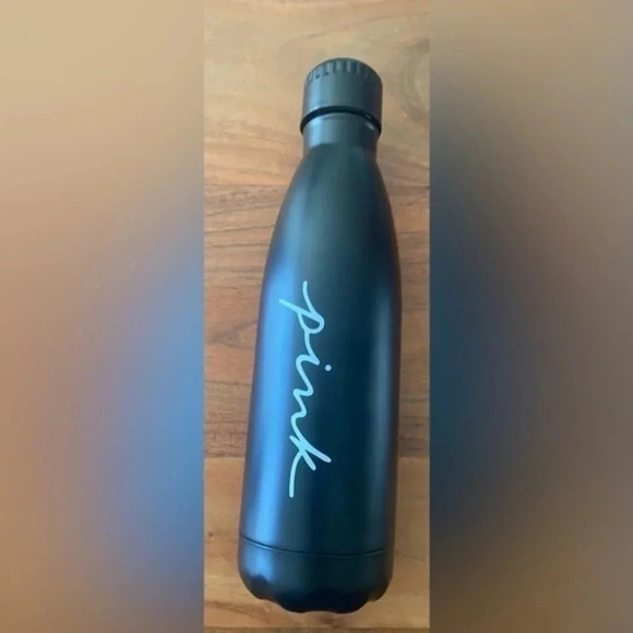 Victoria Secret Pink Black Water Bottle 17 Fl Oz - Picture 1 of 3